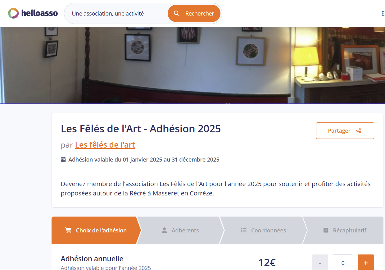 Les Fêlés de l’Art : adhésion 2025