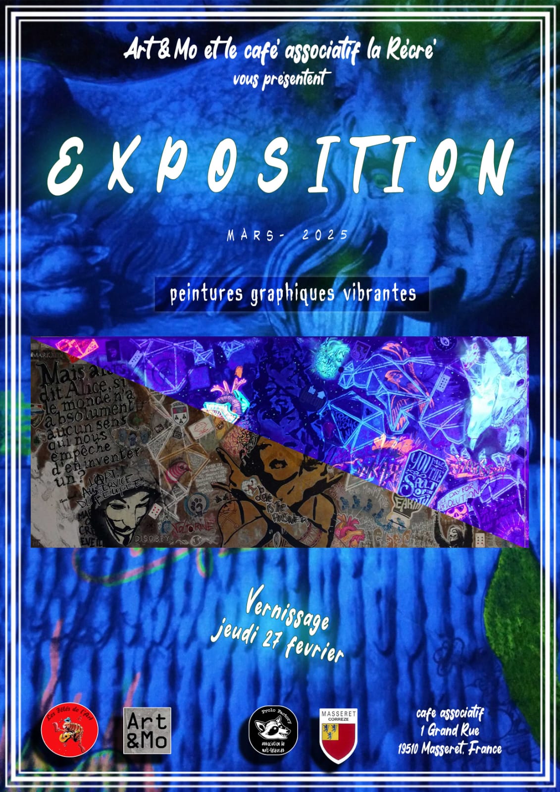Exposition Peintures graphiques vibrantes – mars 2025